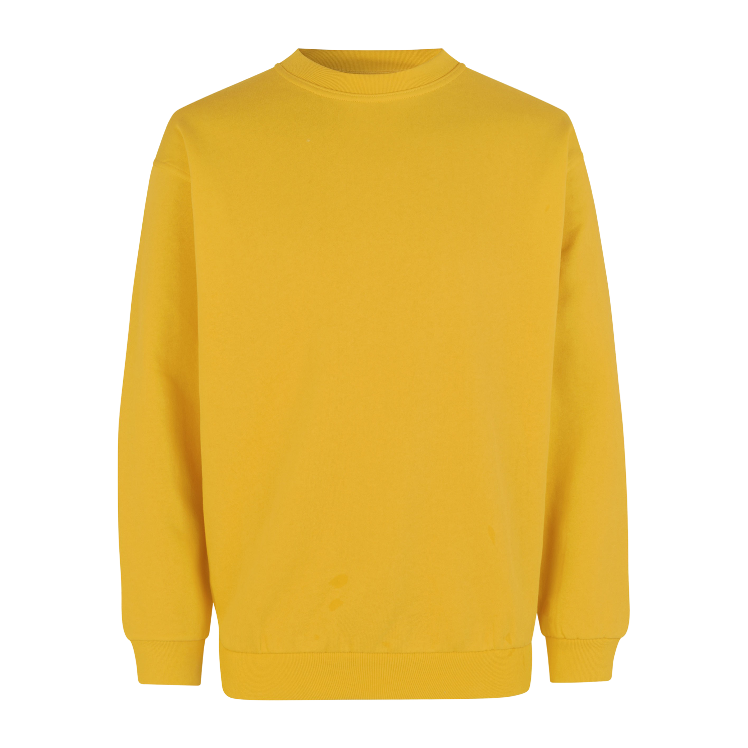 Komfortabel Gul Herresweatshirt med Rund Halsudskæring