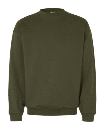 Økologisk Bomulds Sweatshirt til Mænd - Olivenfarvet Must-Have
