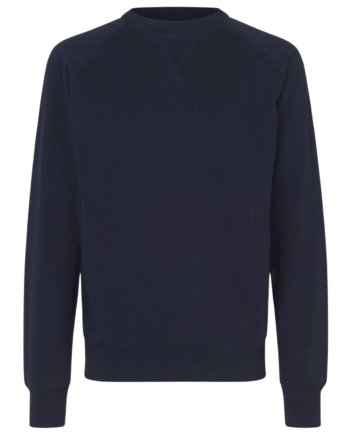 Herre Sweatshirt i Økologisk Bomuld – Navy Tilbud!