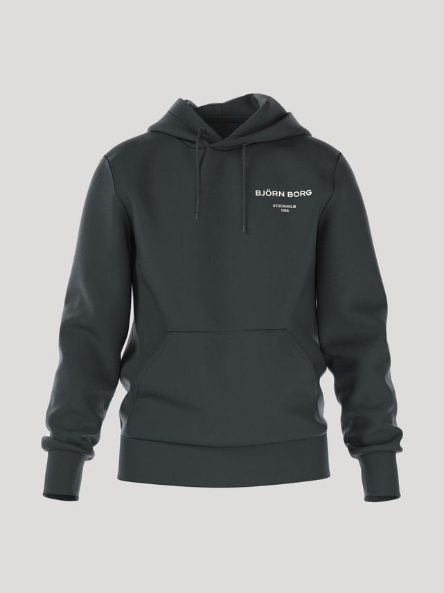 Bjørn Borg Essential Hoodie i Lys Grå Melange - Komfortabel Stil