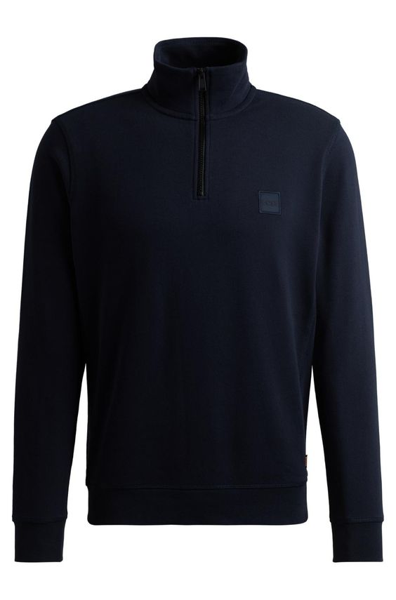 BOSS Halv Lynlås Sweatshirt – Sporty Elegance Tilbud!