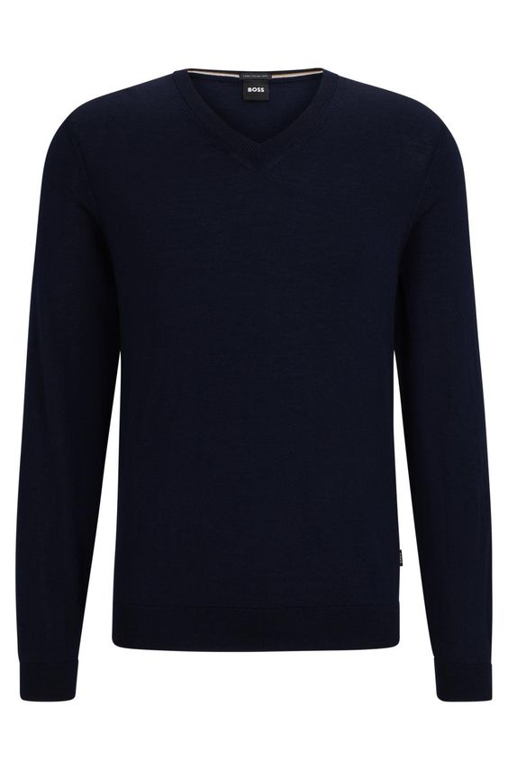 BOSS Melba V-hals sweatshirt – Elegant komfort til hverdag!