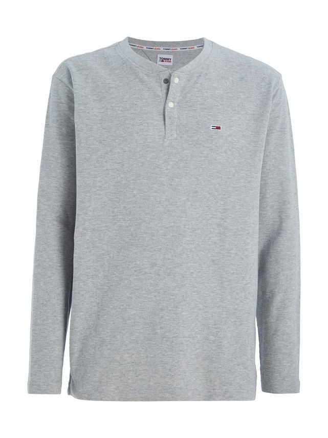 Tjm Waffle Henley T-shirt i Grå – Fantastisk Tilbud!
