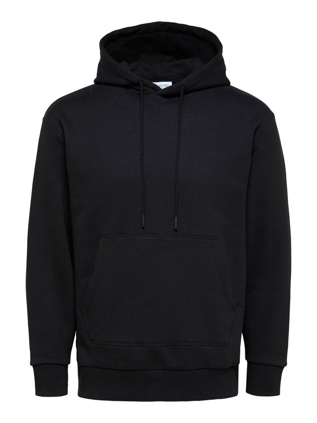 Komfortabel sort hoodie til afslapning og aktivitet