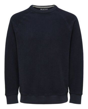 Slhrelaxkarl Crew Neck Sweatshirt i Blå - Fantastisk Tilbud!