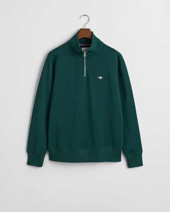 Reg Shield Halv-zip Sweatshirt i Grøn – Stil og Komfort