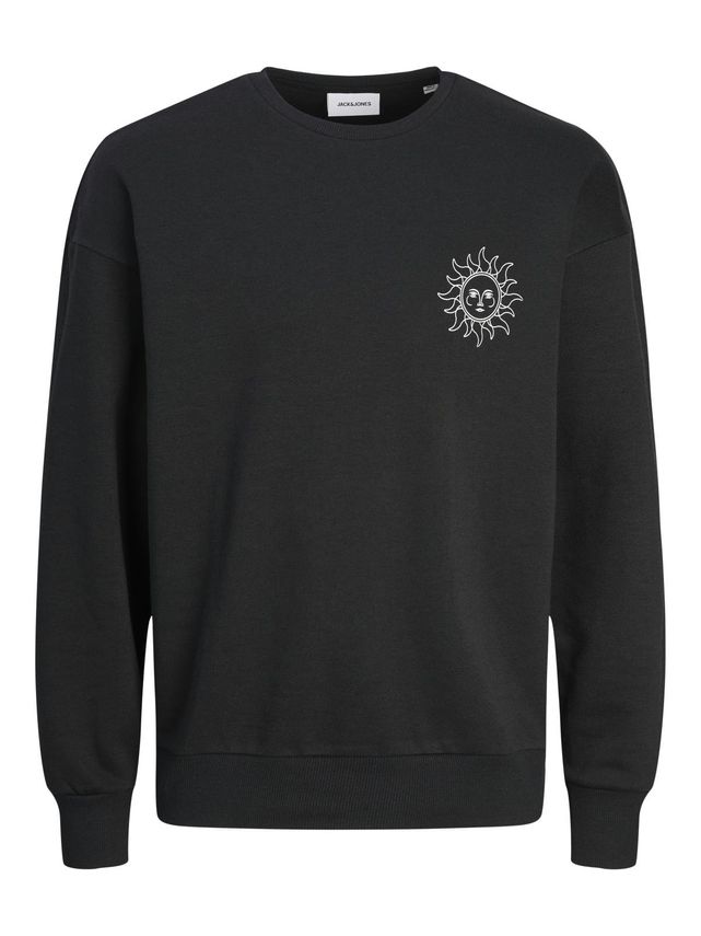 Jjmystic Sort Crew Neck Sweatshirt – Fantastisk tilbud!
