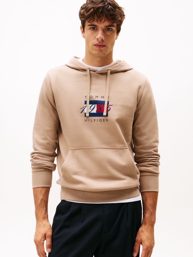 Lineær Flag Grafik Hoodie – Uimodståeligt Tilbud!