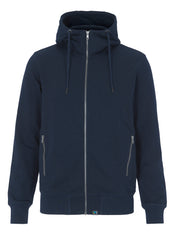 Klassisk Navy Terry Hoodie med Lynlås - Stilfuld Komfort