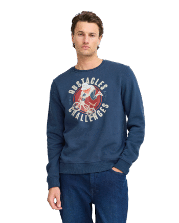 Stilren Blå Sweatshirt til Mænd – Komfort og Elegance