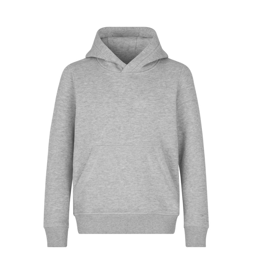 Unisex Børne Hoodie i Grå Melange - Hurtig Levering!