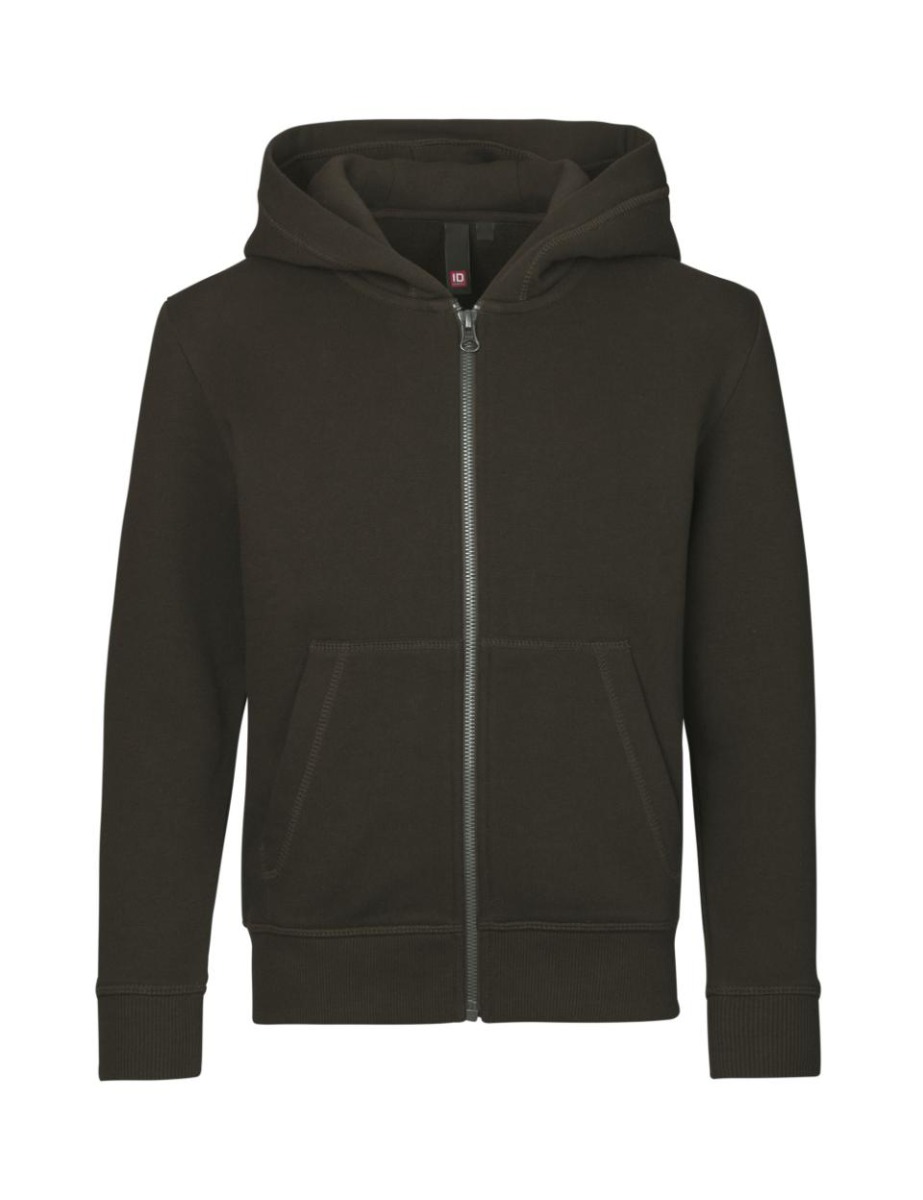Unisex Børns Oliven Hættetrøje - Hurtig Levering!