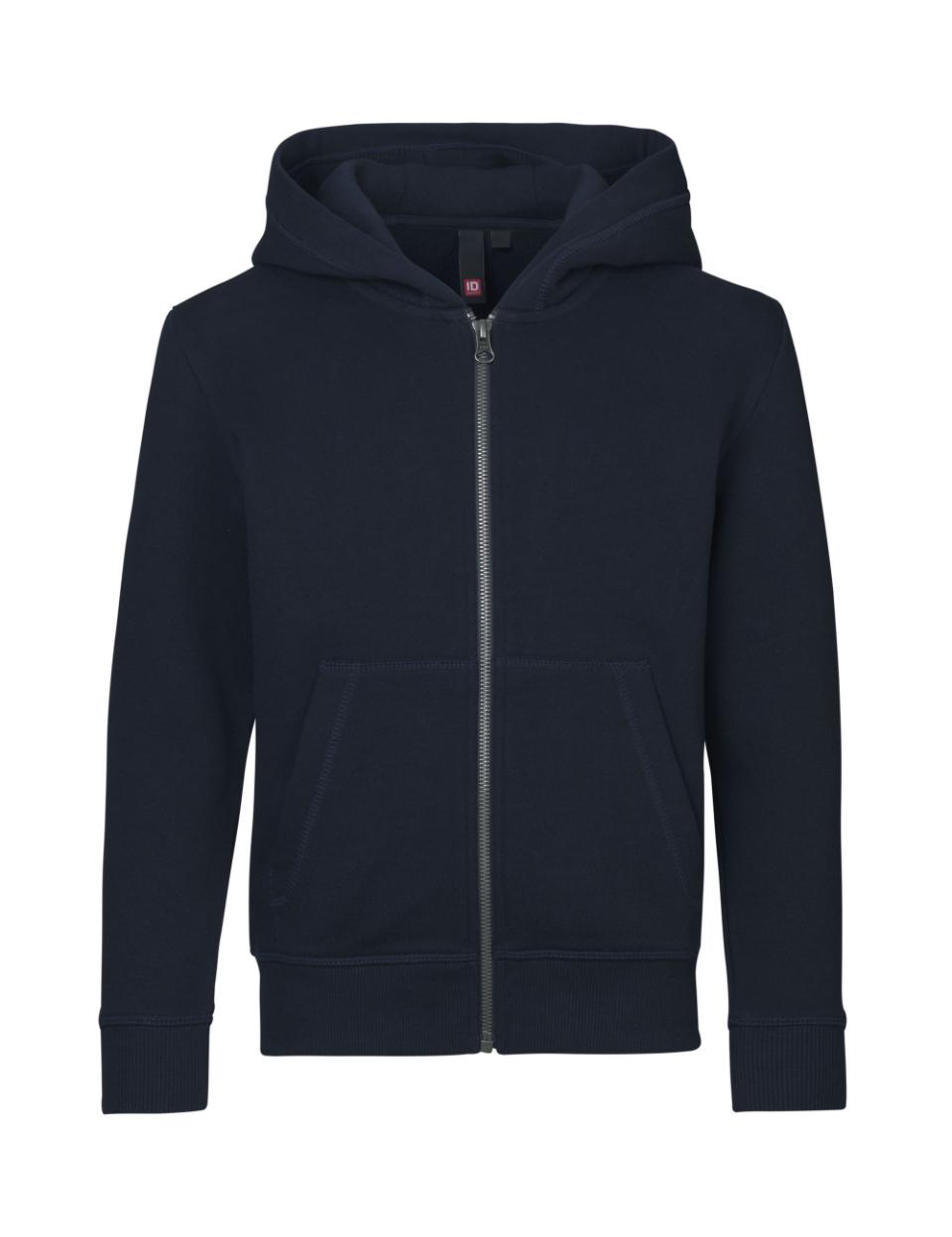 Unisex Børns Navy Lynlås Hoodie - Hurtig Levering!