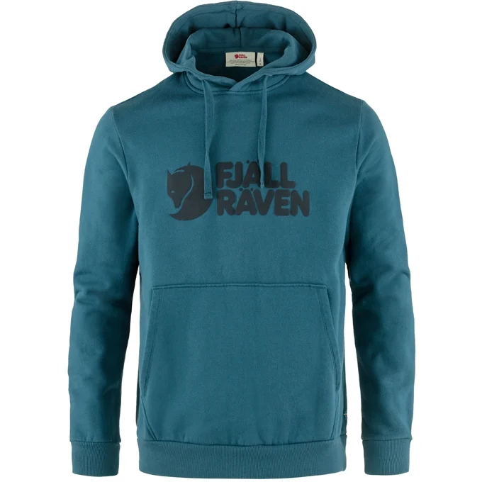 Fjallraven Hættetrøje med Logo – Stilfuld Udsalg i Deep Sea