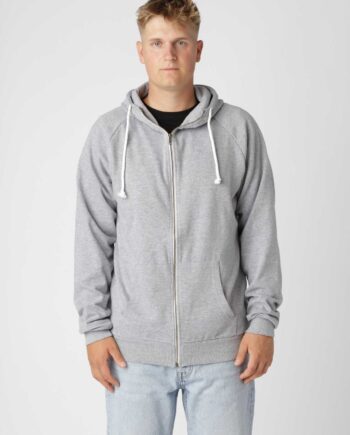 Enkel Grå Zip Hoodie - Stilfuld og Behagelig