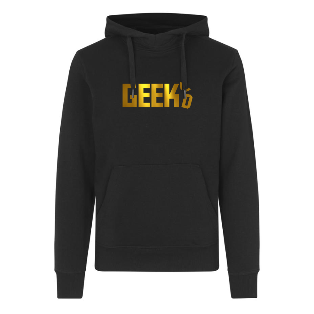 Geekd Guld Logo Hoodie – Udsalg til Black Friday 2024!
