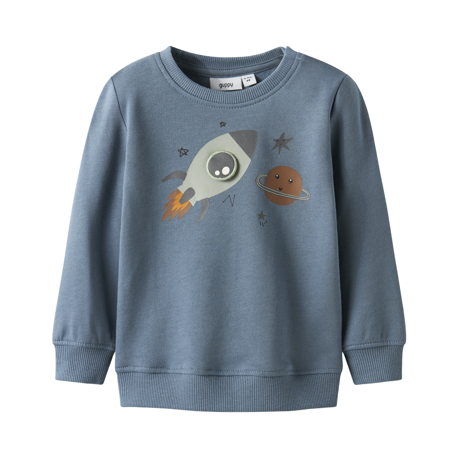 Guppy Rufus Baby Sweatshirt - Blå Mirage, Komfortabel Kvalitet