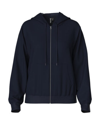 Pieces Dame Hoodie med Lynlås - Sky Captain Tilbud!