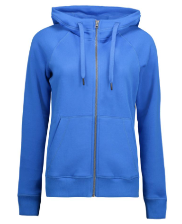 Core Full Zip Hoodie til Dame - Lysblå Hættecardigan