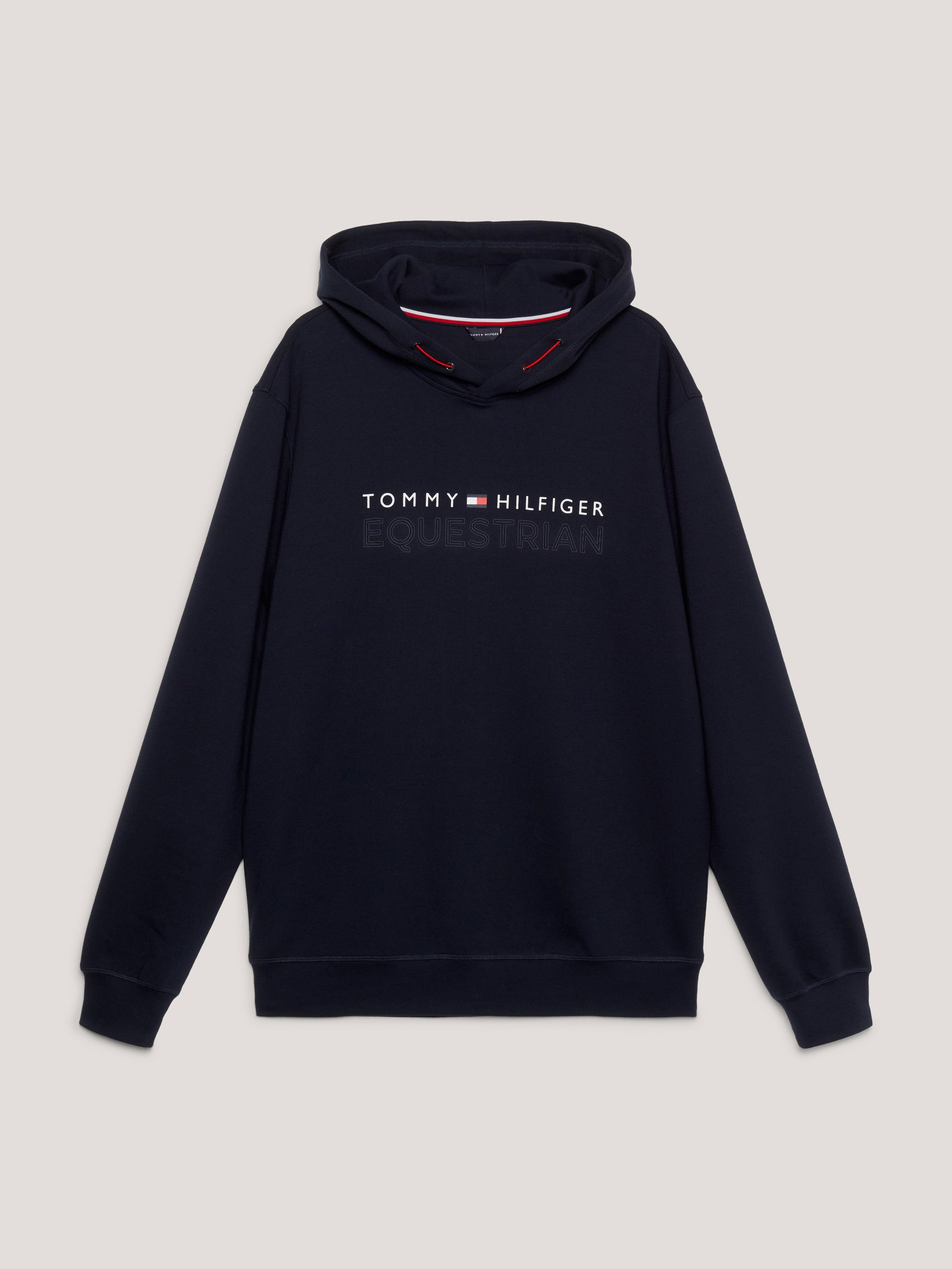 Tommy Hilfiger Herre Logo Fleece Hoodie Blå