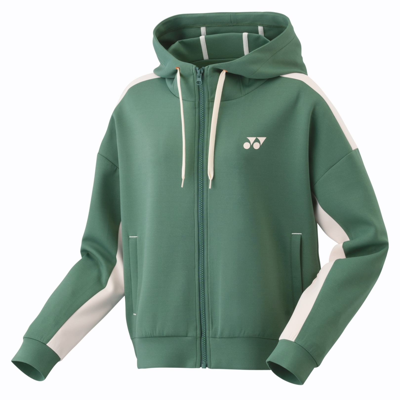 Yonex Dame Hoodie med Lynlås i Oliven – Komfortabel Stil