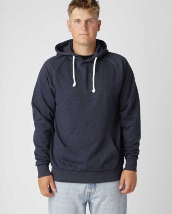 Meleret Blå Basic Hoodie til Hverdagskomfort