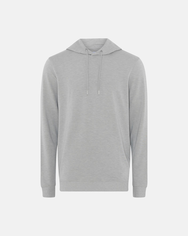 Hoodie Med Logo Bambusviskose Grå