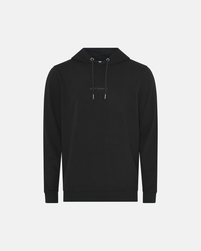 Hoodie Med Logo Bambusviskose Sort