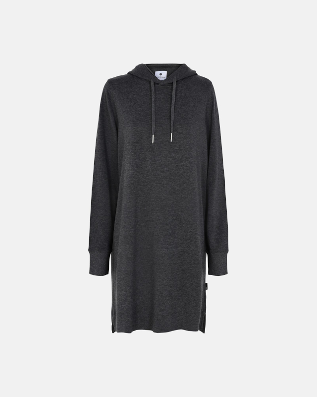 Hoodie Dress Bambusviskose Mørk Grå