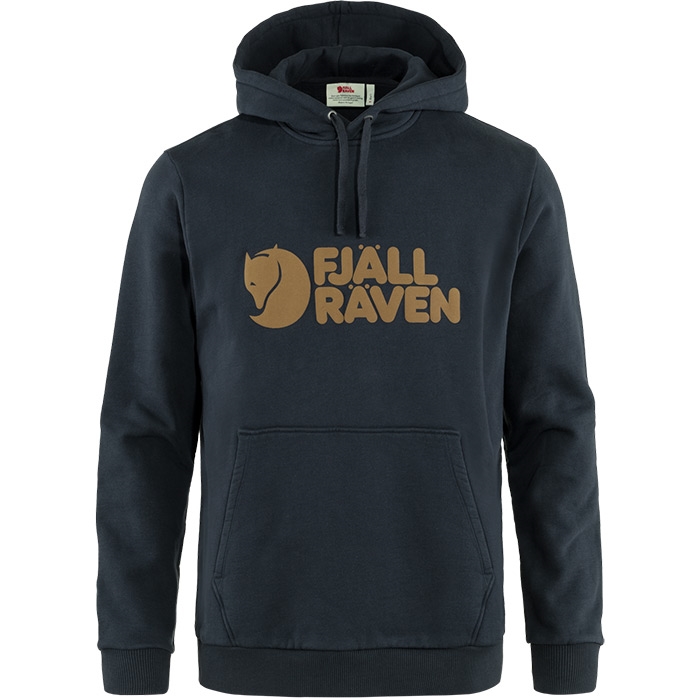 Fjällräven Logo Hættetrøje til Mænd – Mørk Navy Stil & Komfort