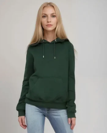 Elegant Flaskegrøn Hoodie til Kvinder - Stil og Komfort