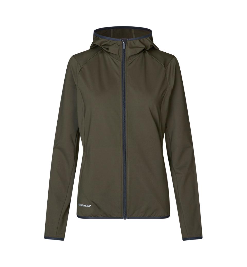 Geyser Hurtigt Tørrende Oliven Hoodie til Kvinder - Tilbud!