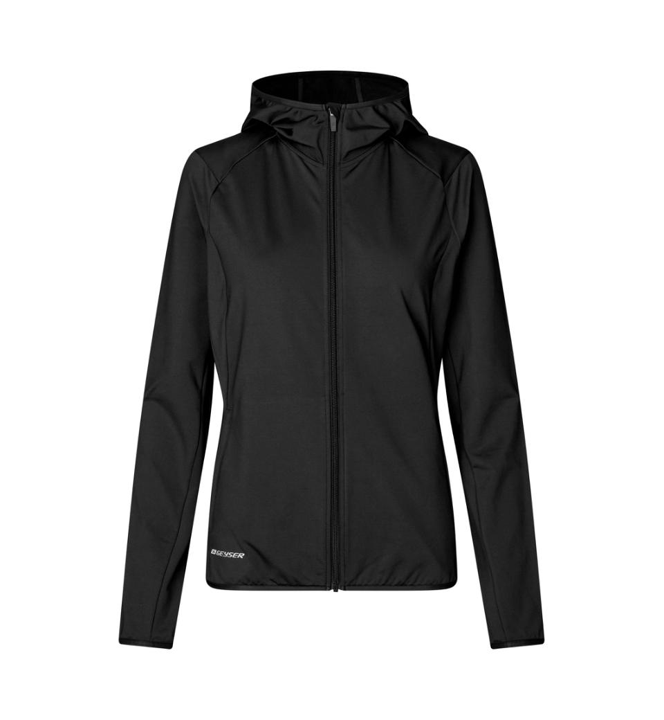 Geyser Stretch Hoodie til kvinder – Sort, hurtigttørrende