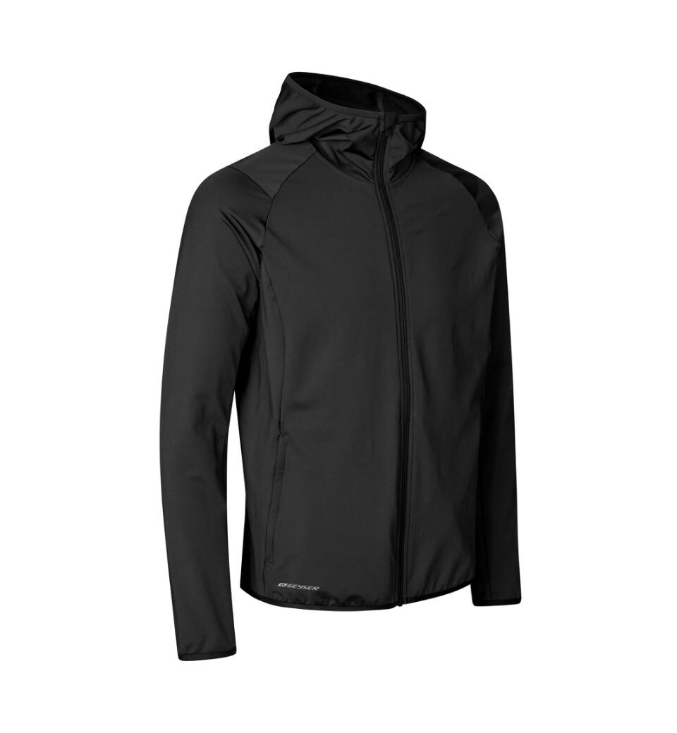 Geyser Stretch Hoodie – Svedtransporterende Trøje i Sort