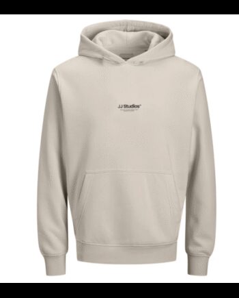 Jack & Jones Drenge Hoodie – Moonbeam i Beige på Tilbud