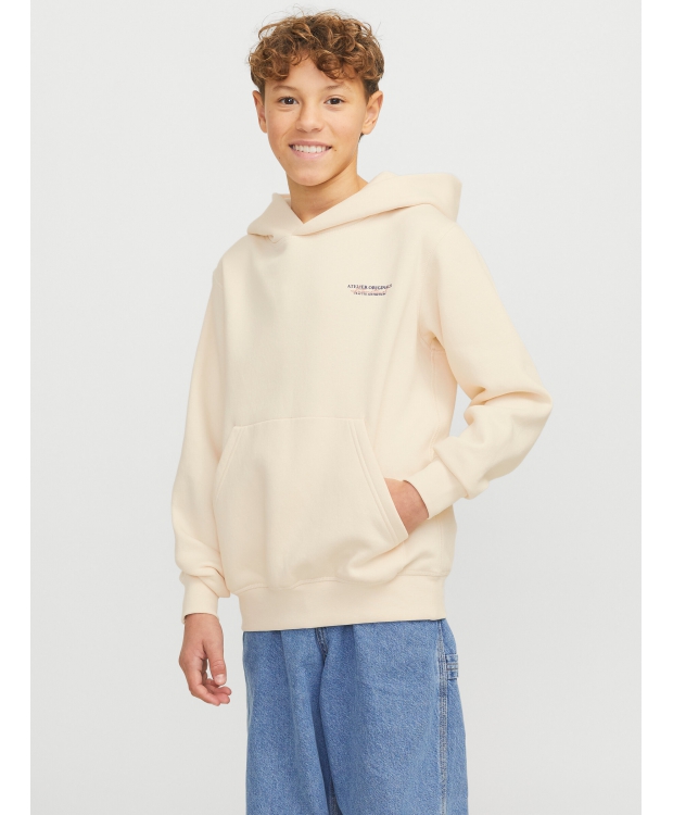 Jack & Jones Junior Hoodie Antik Hvid Til Drenge