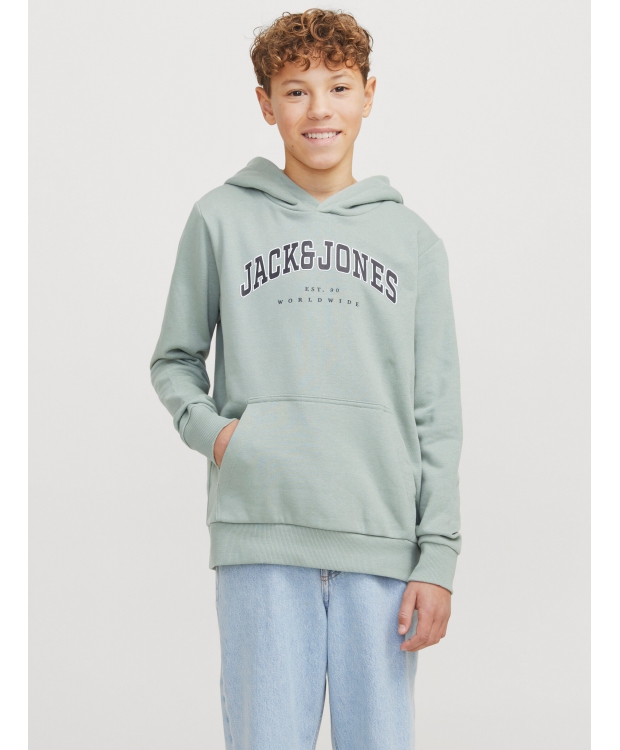 Jack & Jones Junior Hoodie Støvet Grøn Til Drenge