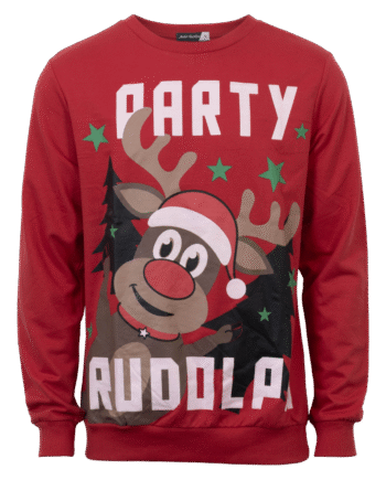 Rød Rudolf Jule Sweatshirt – Skab Julestemning!