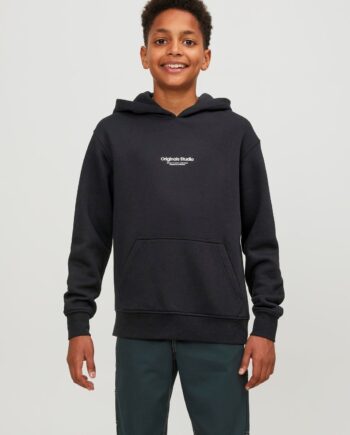 Jack & Jones Junior Hoodie - Sort med Hurtig Levering!