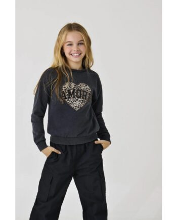 KIDS ONLY Mørkegrå Sweatshirt til Piger - Trendy Komfort
