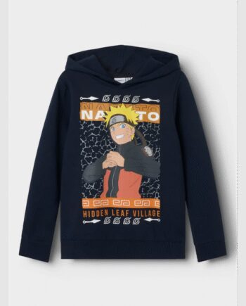 Naruto Hoodie i Mørk Safir – Perfekt til Drenge!