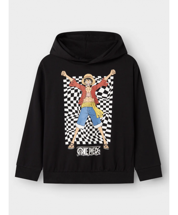 Name Hoodie  One Piece Sort Til Drenge