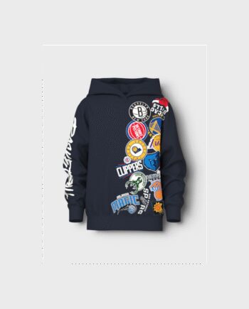 Trendy NBA Hoodie i Mørk Safir – Komfort og Stil til Drenge