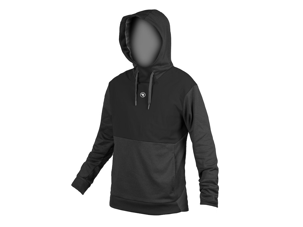 Endura Trailster Tech Hoodie – Sort Cykeltrøje på Udsalg