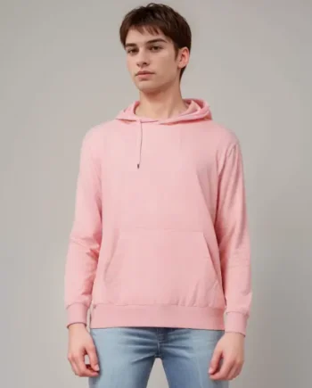 Trendy Rosa Hoodie til Mænd – Komfort og Stil i Fokus