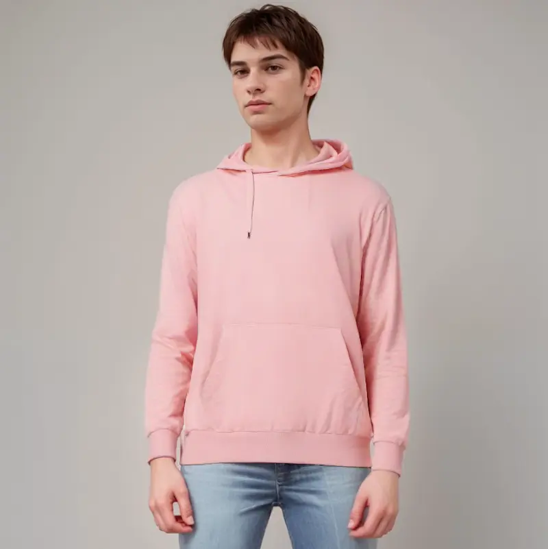 Trendy Rosa Hoodie til Mænd – Komfort og Stil i Fokus