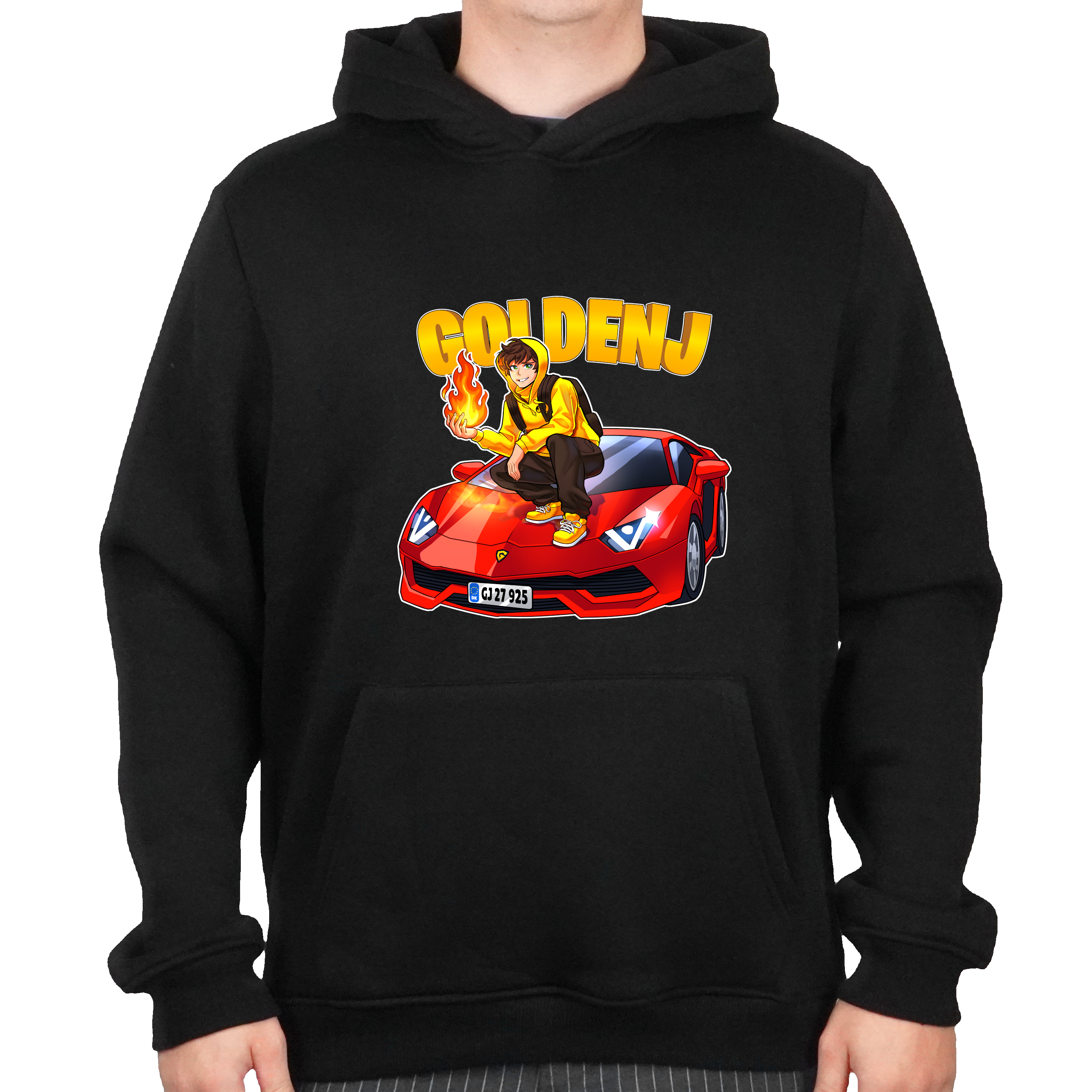 GoldenJ Lambo Hoodie – Sort, Fantastisk Black Friday Tilbud!