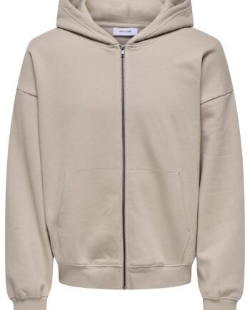 Turner Zip Hoodie i Beige - Alsidig og Tidsløs Stiyle