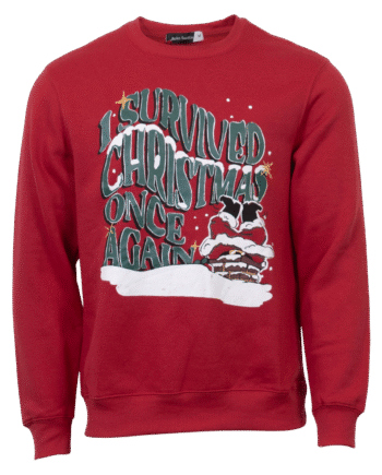 Julesweatshirt Unisex i Rød – Ideel til Julefrokoster
