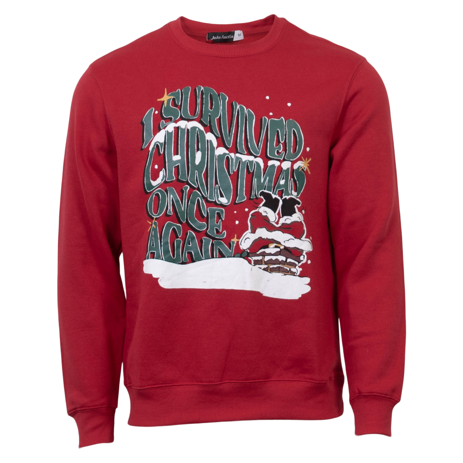 Julesweatshirt Unisex i Rød – Ideel til Julefrokoster